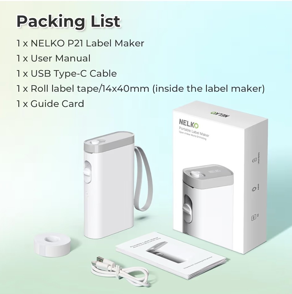 Luxury Nelko Label Maker Machine Tape P21 Bluetooth Label Printer Wireless Mini