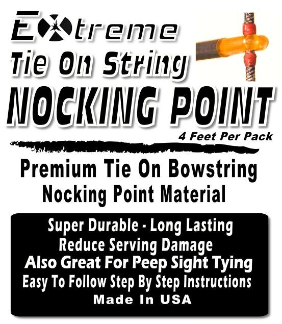 TIE ON BOWSTRING NOCK POINT SET Archery Bowstring RECURVE COMPOUND COLOR: red