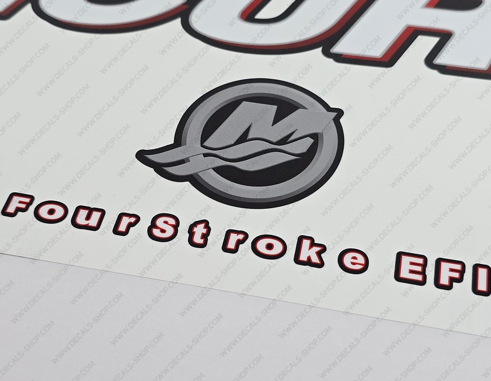 Mercury 80 hp Four Stroke EFI outboard engine decals sticker set