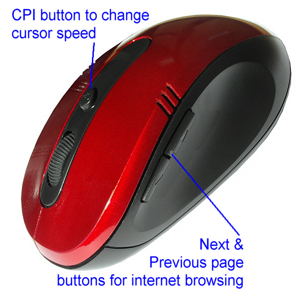 2.4G Wireless / Cordless Optical Mouse with USB Receiver. SILVER