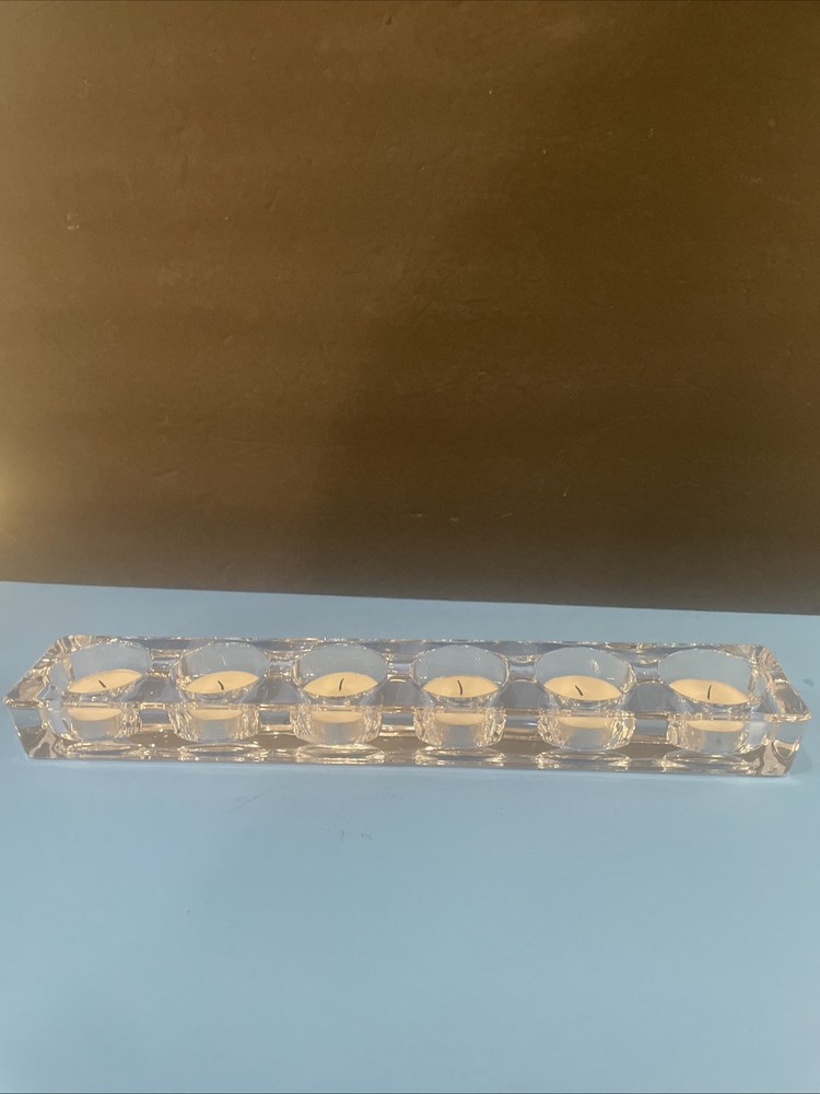 Crystal Glass Rectangular Tealight Bar( T-31)( T-35?)