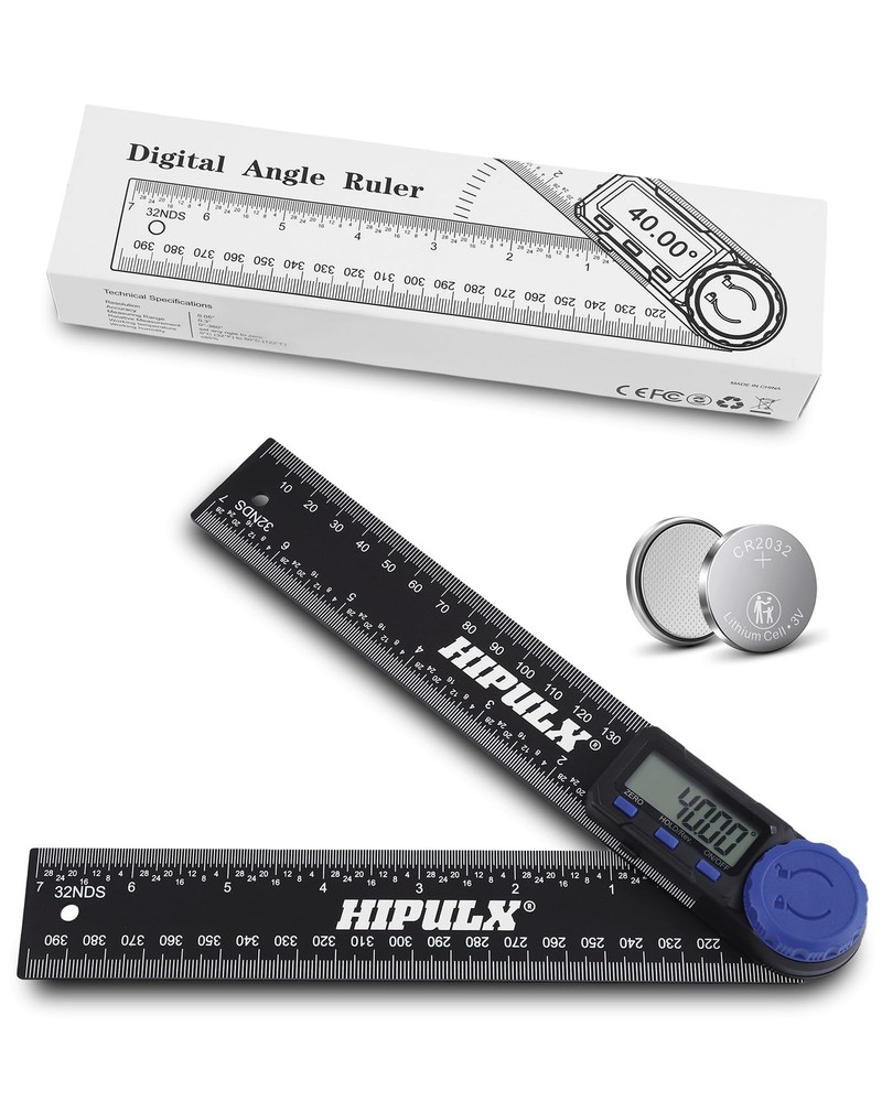 HIPULX Digital Angle Finder Tool, 7 Inch Digital Protractor with LCD Display,...