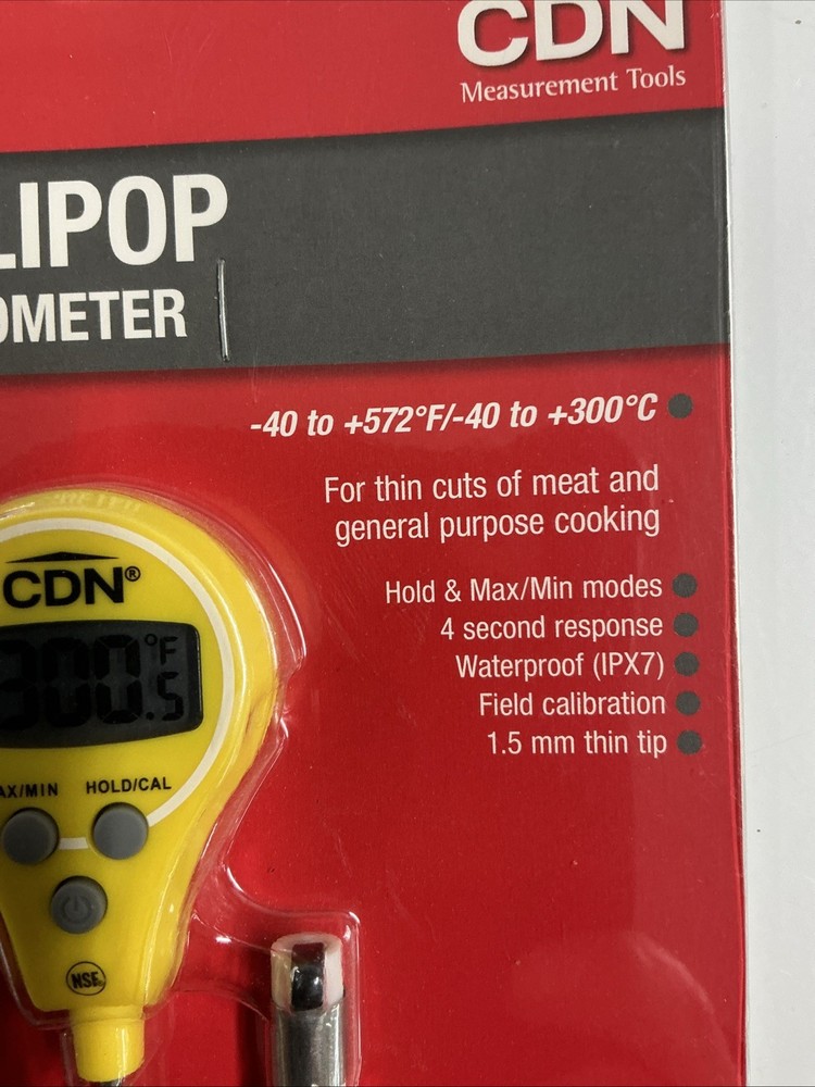 CDN Digital Lollipop Thermometer, 4 Second Response Time, 4.3-Inch Stem