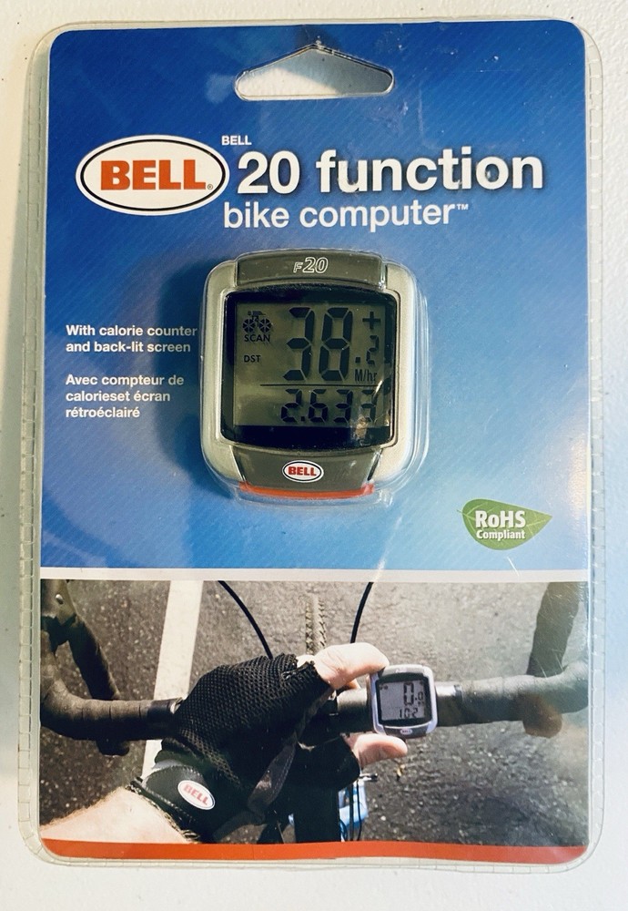 BELL 20 Function Bike Computer Backlit Screen Calorie Counter New Sealed Pkg