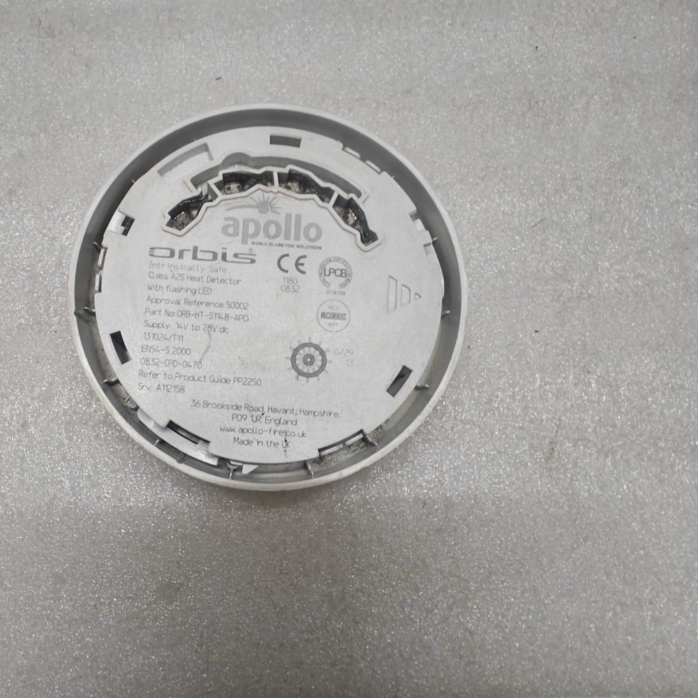 APOLLO ORBIS INSICALLY SAFECLASS A2S HEAT DETECTOR ORB-HT-51148-APO