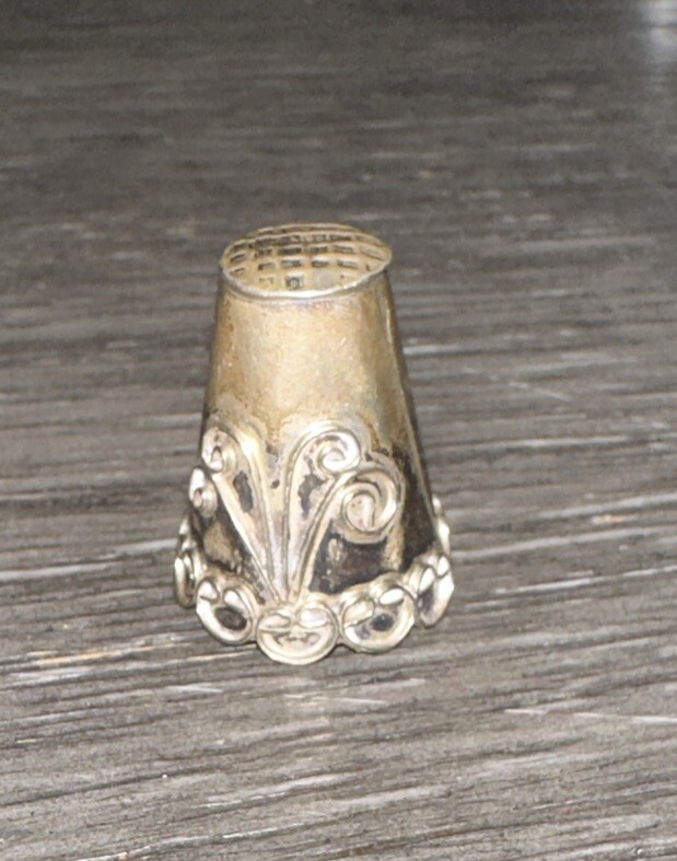 Handcrafted Mexico Sterling Silver Thimble Vintage