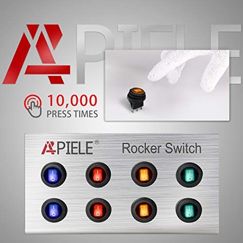 Waterproof Round Rocker Toggle Switch 2 Position DC 12V 20A ON Multicolored