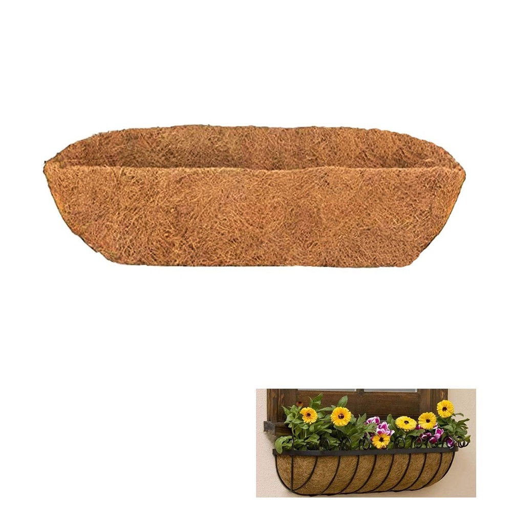 1 Pcs Trough Coco Liner 48 inch Wall Planter Replaceable Coco Liner for Windo...