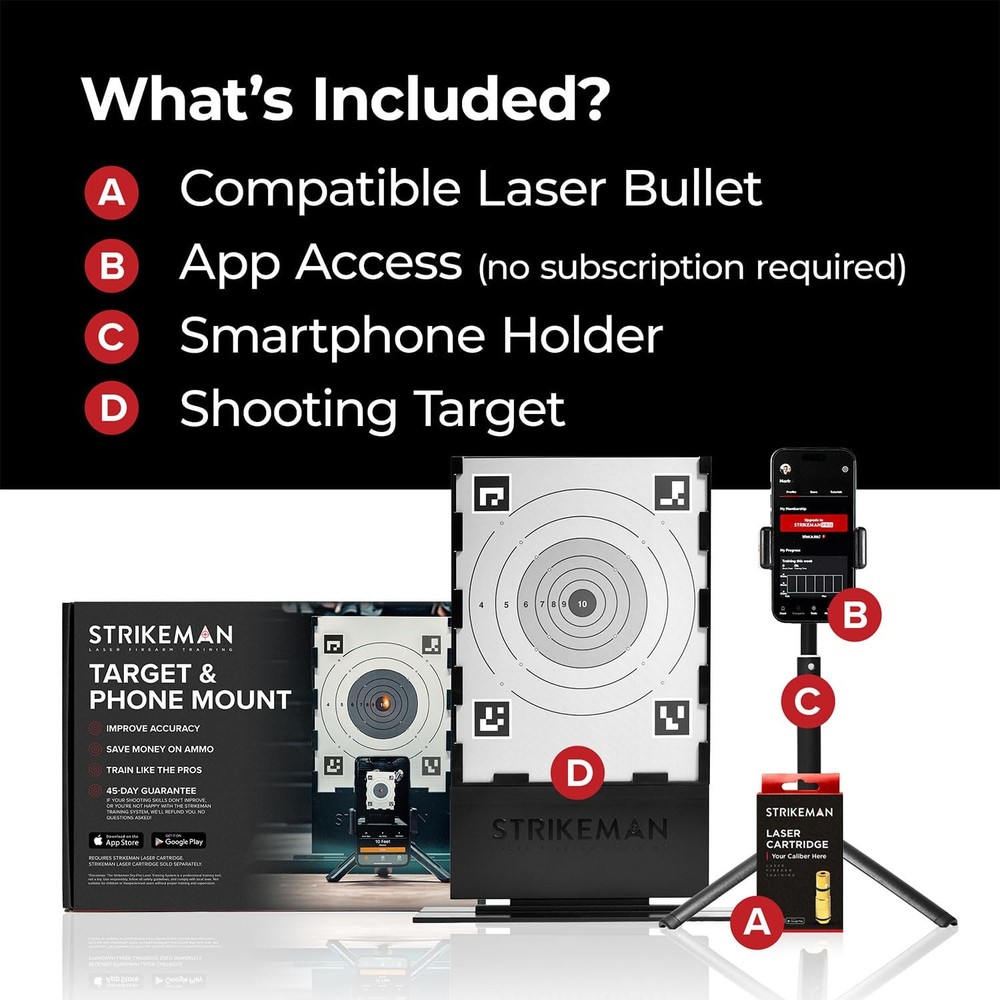 Strikeman 9mm Dry-Fire Laser Training System - Great for Target Shooting