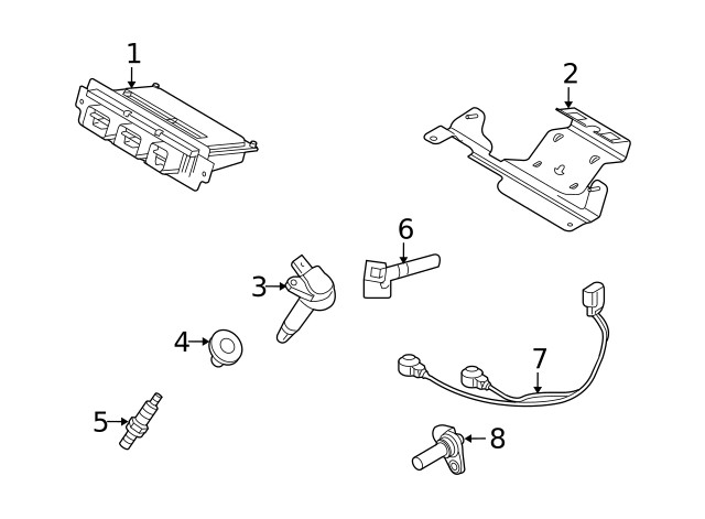 Genuine Ford Engine Crankshaft Position Sensor AA5Z-6C315-A