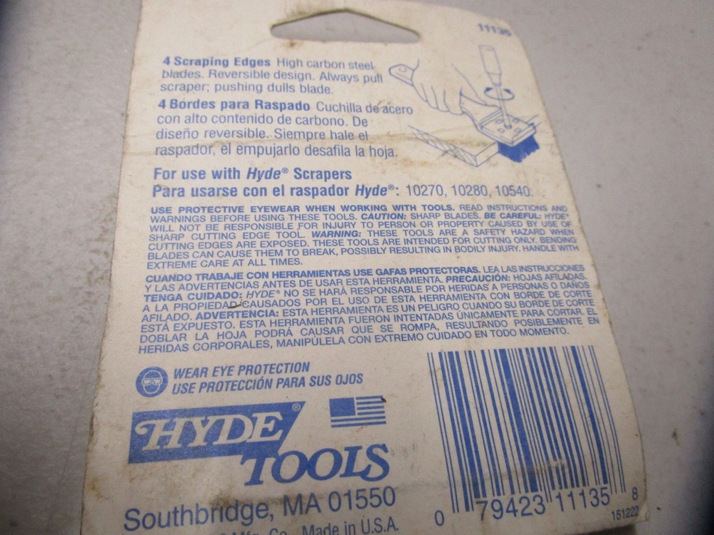 HYDE 11352-2 1/2 SCRAPER BLADE 4 EDGE 2 PACK