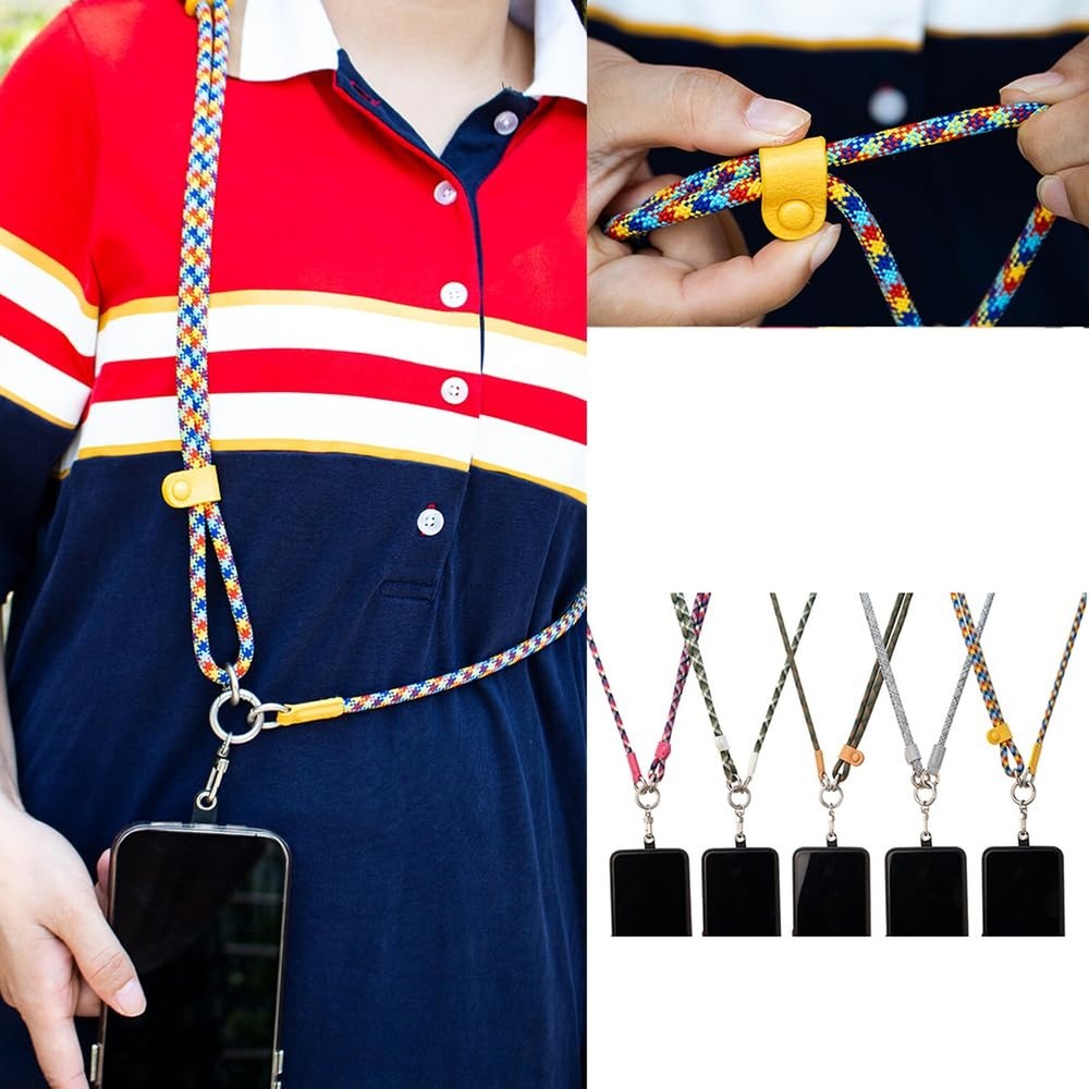 Universal Phone Lanyard Adjustable Strap Tether with Ultra Thin Patch Anchor ...