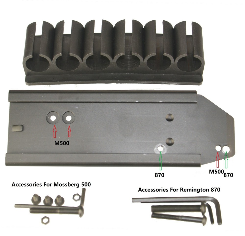 Side Saddle 12 GA 6 Shelll Holder For 870