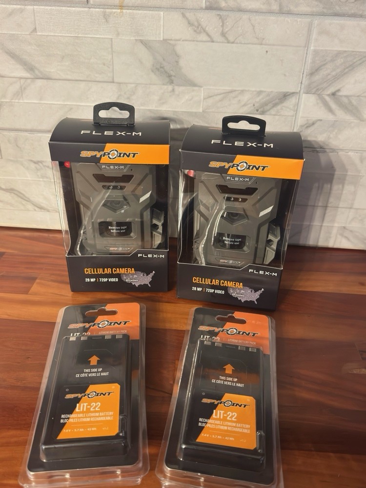 Spypoint Flex-X-M Wireless Cellular Game Trail Camera 40MP Twin Pack
