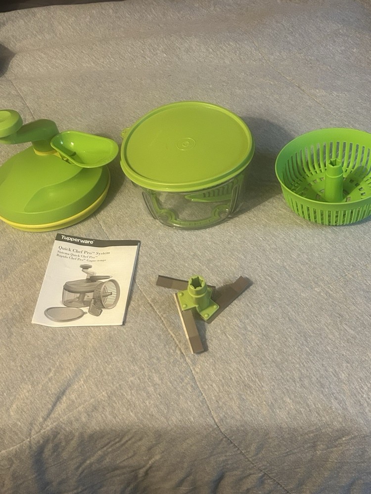 Tupperware Quick Chef Pro System Green Time Saver Chopper Blade New