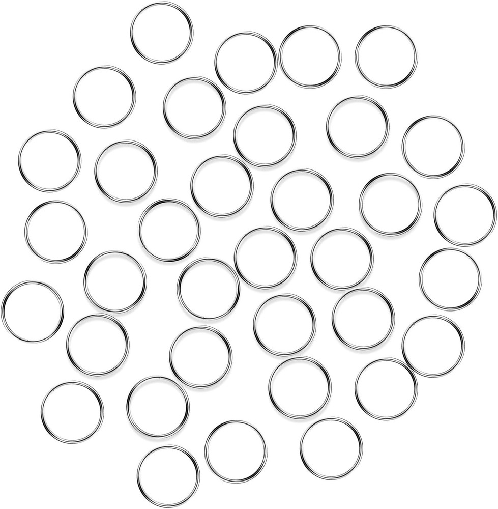 Fushing 100Pcs Stainless Split Rings, Crystal Chandeliers 14mm, Silver