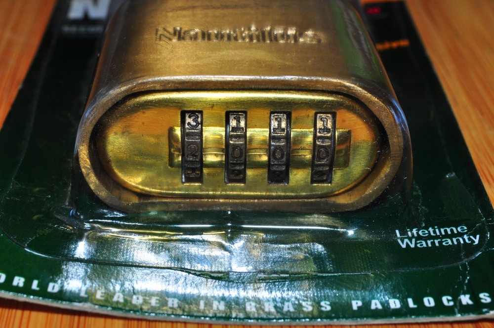 Steele Lock Nautilus Maximum Security Combination Brass 2" Padlock BRASS SHACKLE