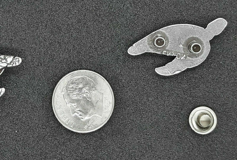 Small Sea Turtle Concho / Conchos Approx.1 1/8" x 1/2" Five Count