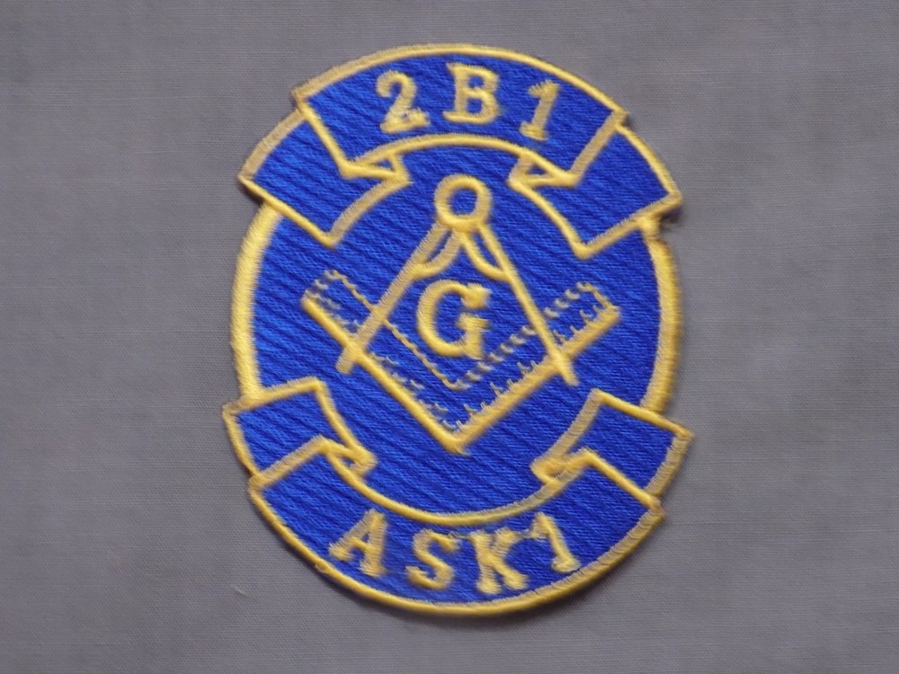 Masonic Square Compass Patch Iron Sew On Square Compass 2B1  ASK1 Freemason NEW!