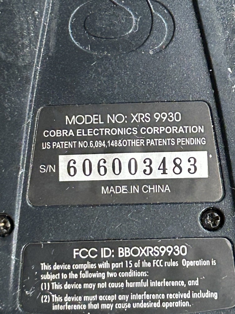 Cobra XRS - 9930 Radar Detector Display Does Not Work