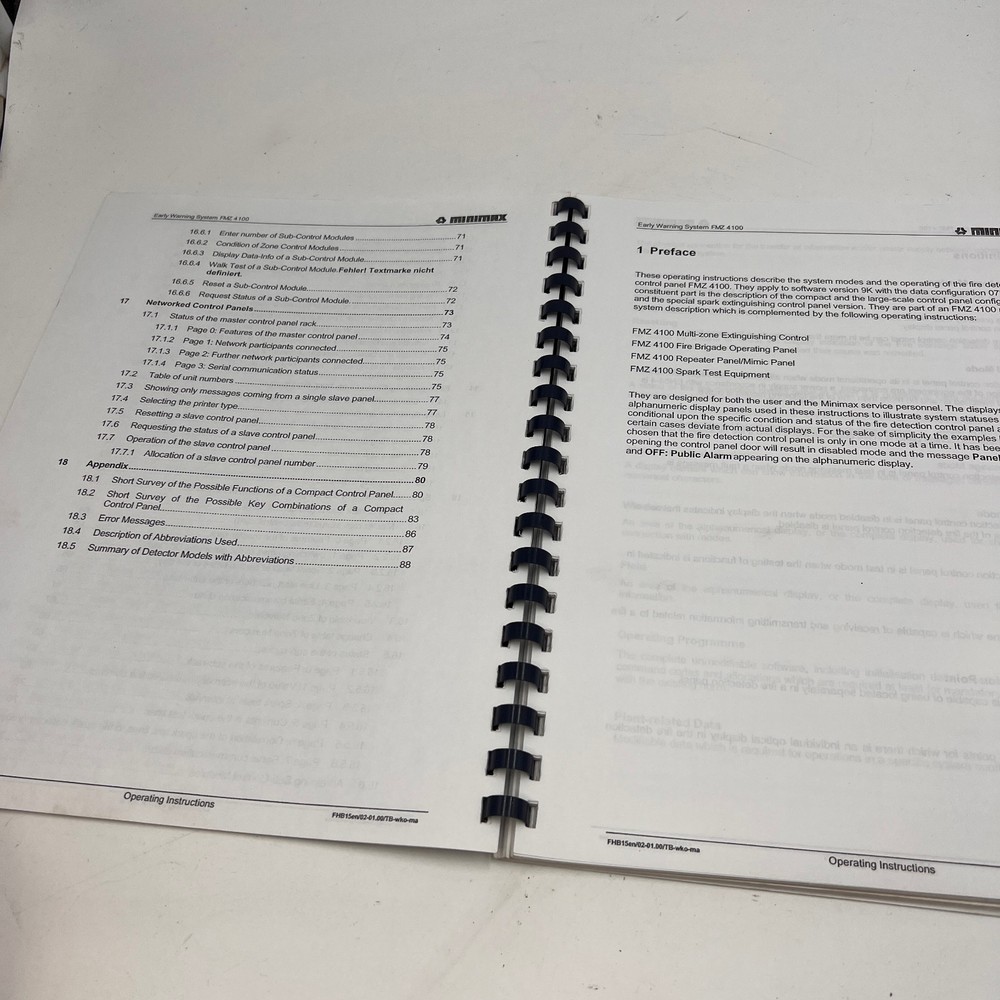 MANUAL FLAMEX 4100 FIRE DETECTION CONTROL PANEL * MANUAL ONLY *