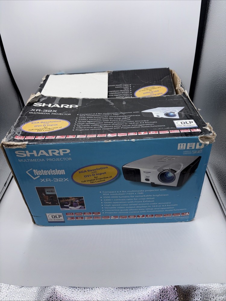 Sharp XR-32X DLP Multimedia Projector - Original Box