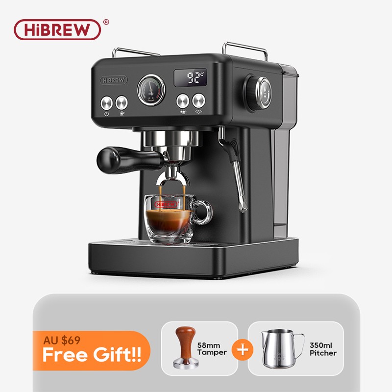 HiBREW Semi Automatic Espresso Coffee Machine Precise PID Temperature Control