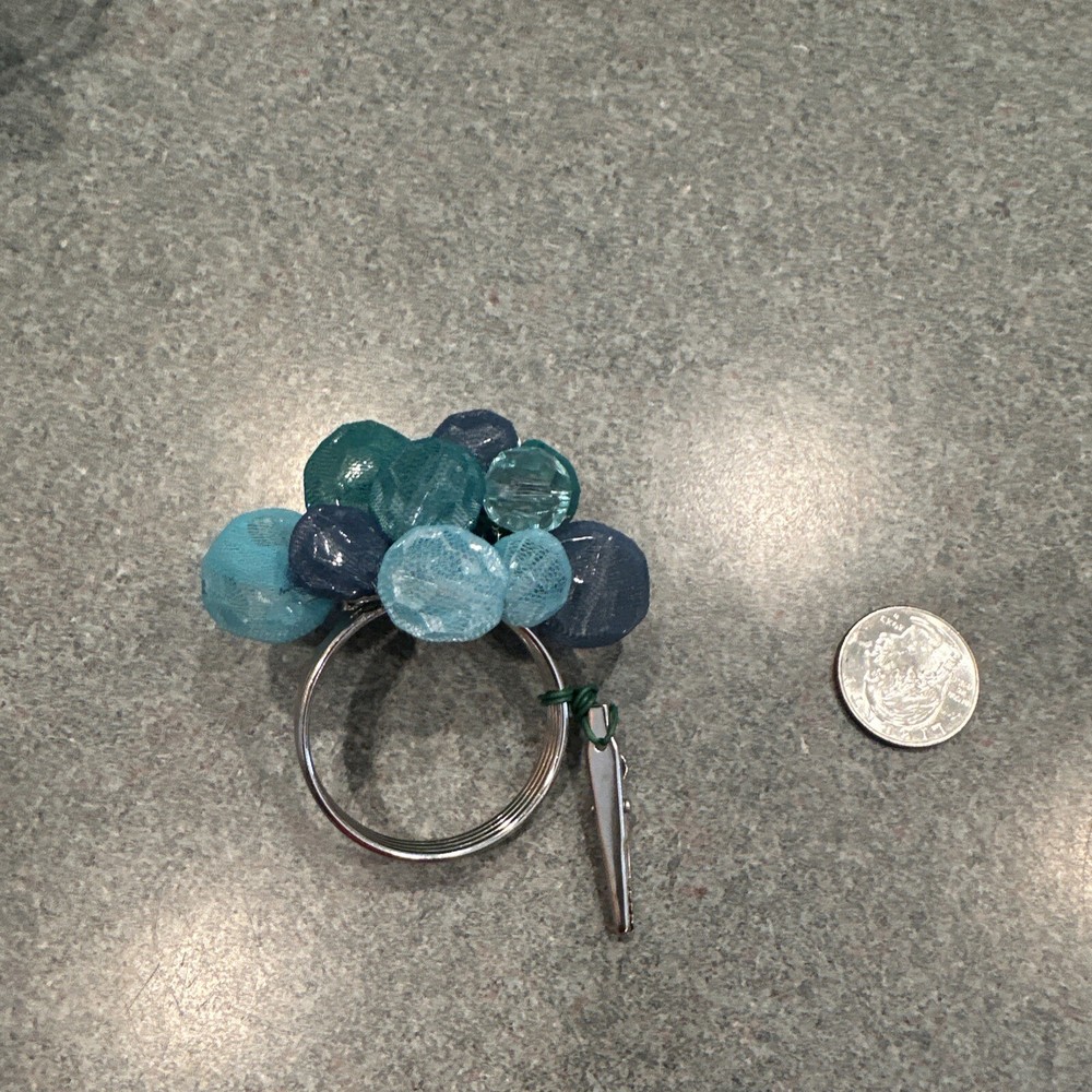 8 2” Blue And Green Rings with Clips