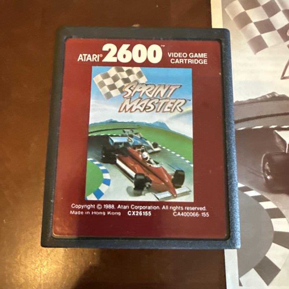 SPRINT MASTER Atari 2600 W Manual