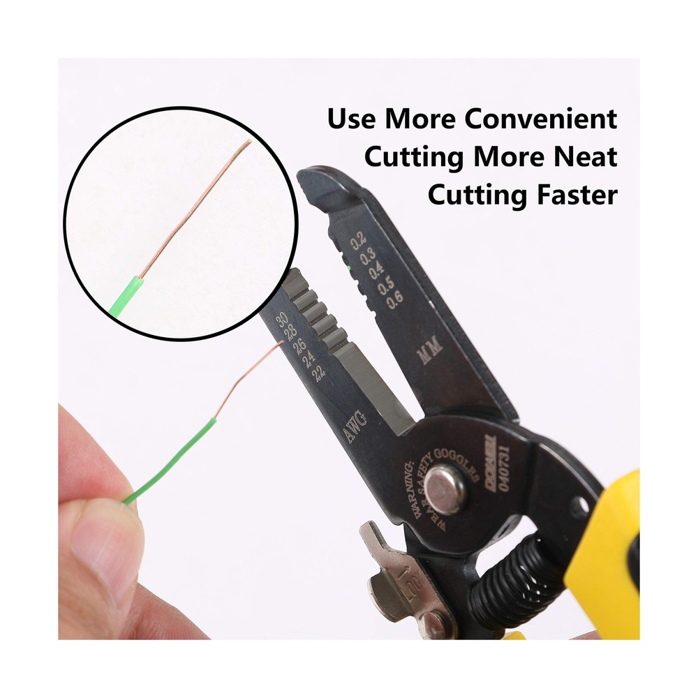 DOWELL 22-30 AWG Wire Stripper Wire Stripping Tool Wire Cutter And Multi-Func...