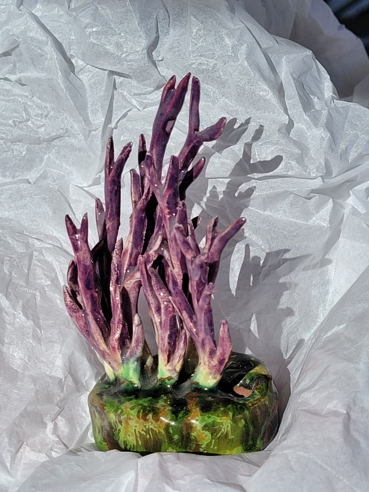 Rare Vintage Early Lorenzen Lantz Nova Scotia Clay Mushroom Clavaria Amethystina