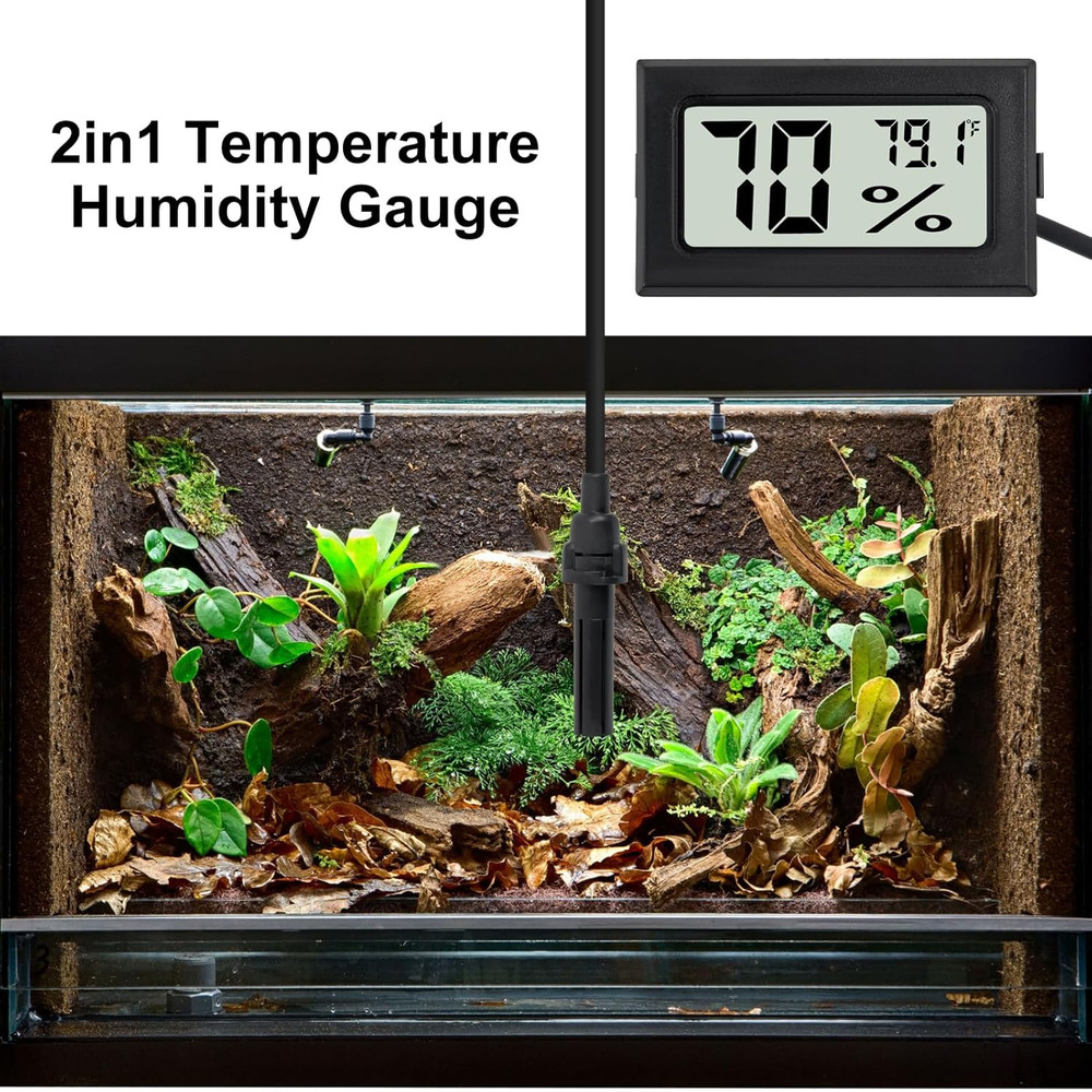 3Pcs Mini Digital Thermometer Hygrometer with Probe Electronic Temperature Hu...