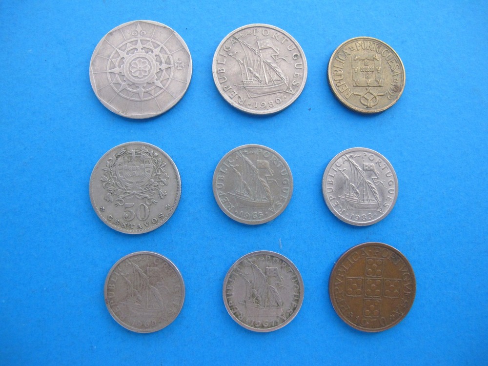 9 Portugal Coins