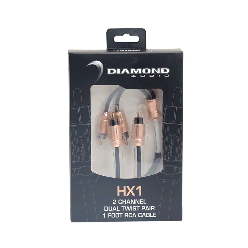Diamond Audio HX1 1Ft Two Channel RCA Cable