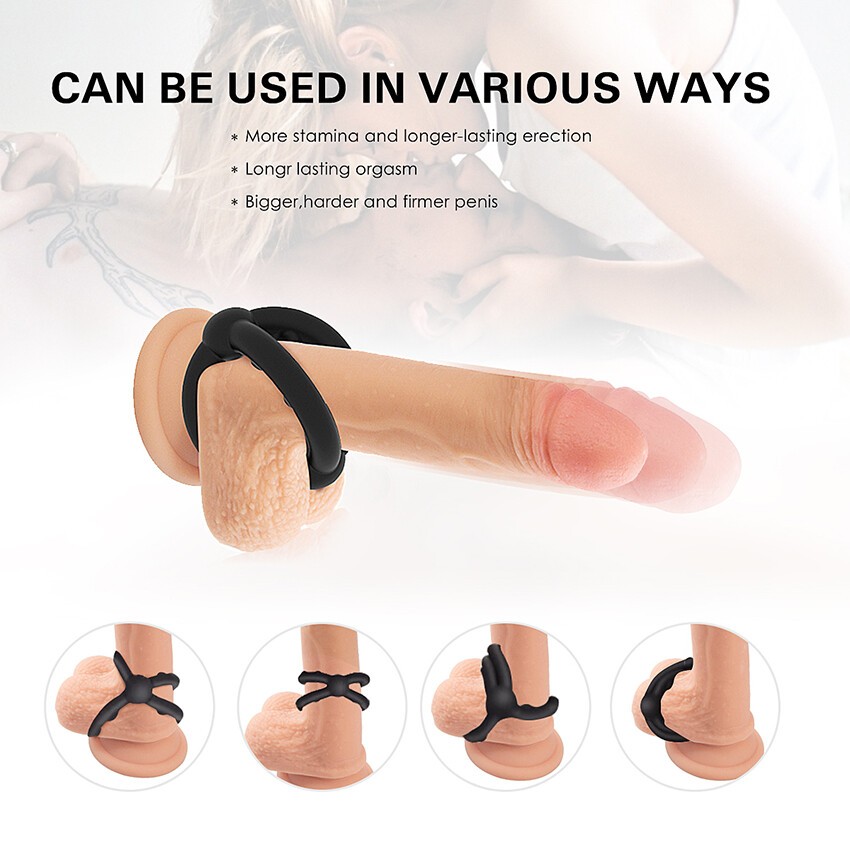Ball-Scrotum-Stretcher-Ring-Penis Enhancer Delay Ejaculation Reusable for MEN