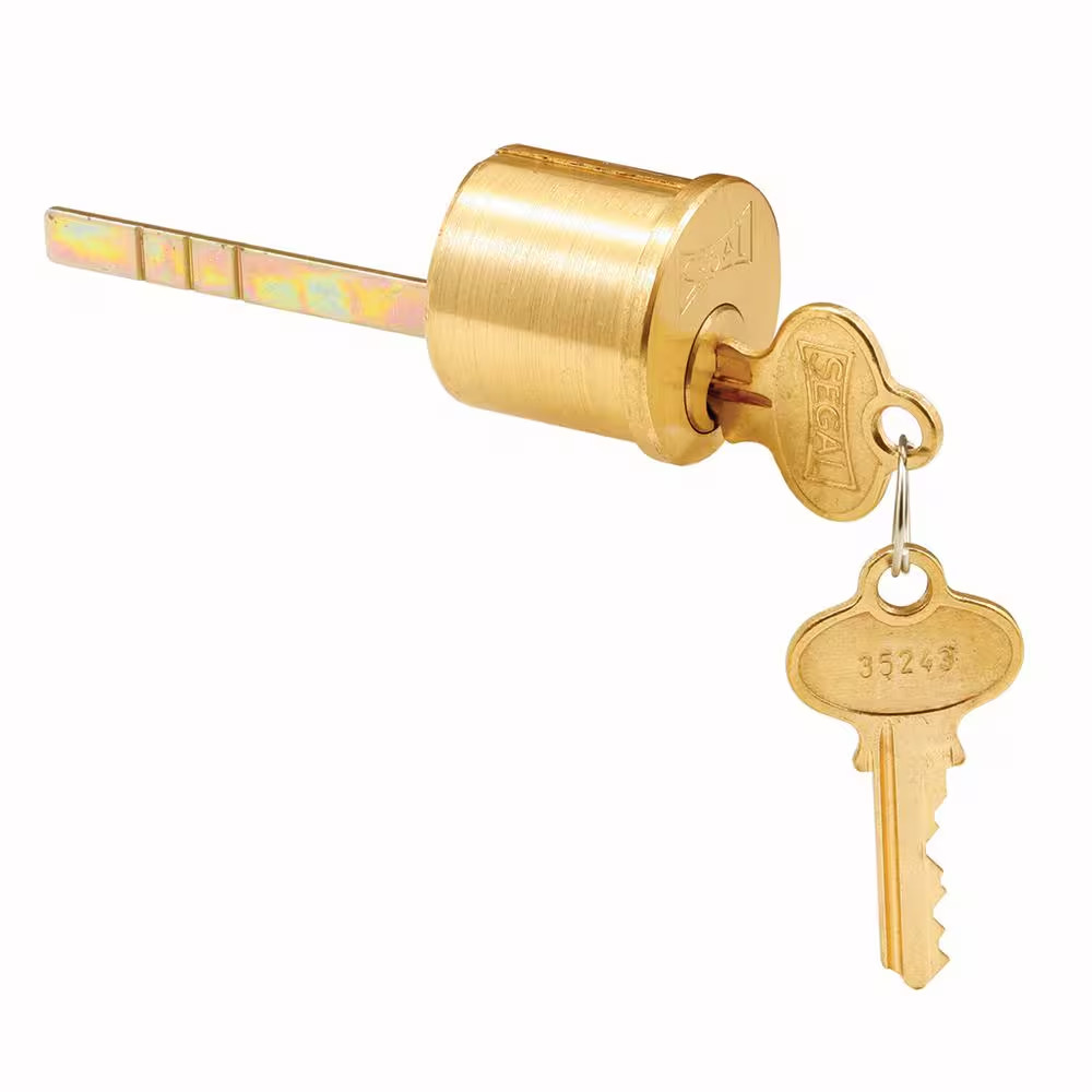 Replacement Deadbolt Cylinder in Brushed Brass Finish