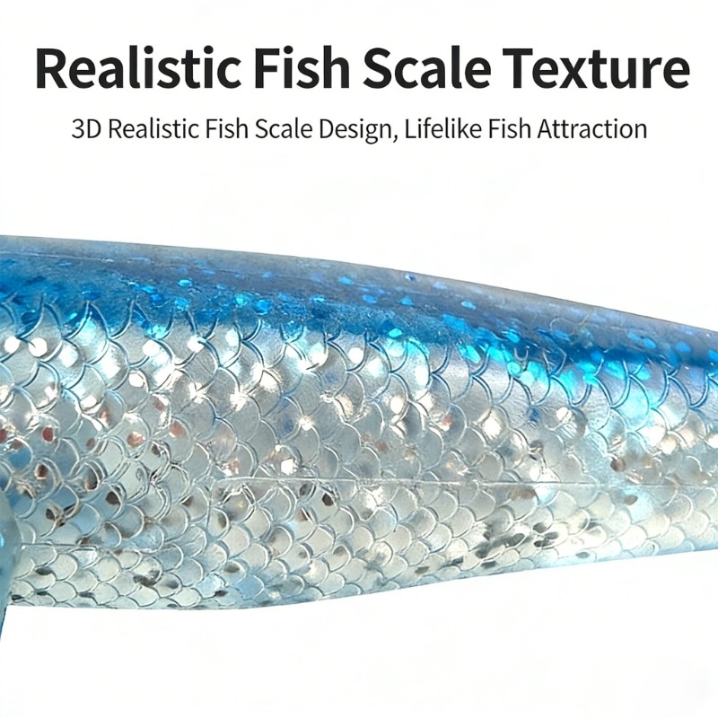 Automatic Rotation Fishing Lures Realistic Fish Eye And Scale Pattern For Baits