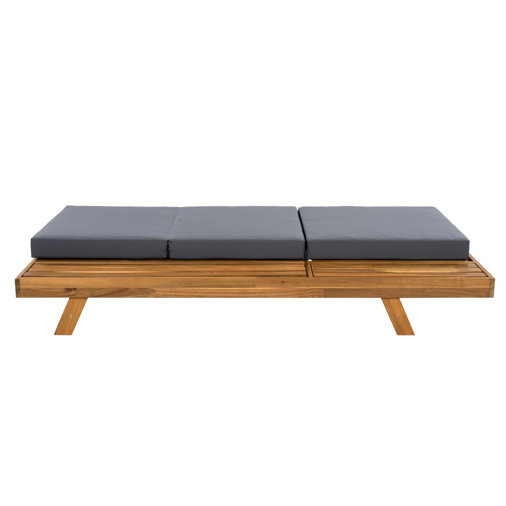 Outdoor Adjustable Chaise Lounge Chair Set with Waterproof Cushion and Backrest