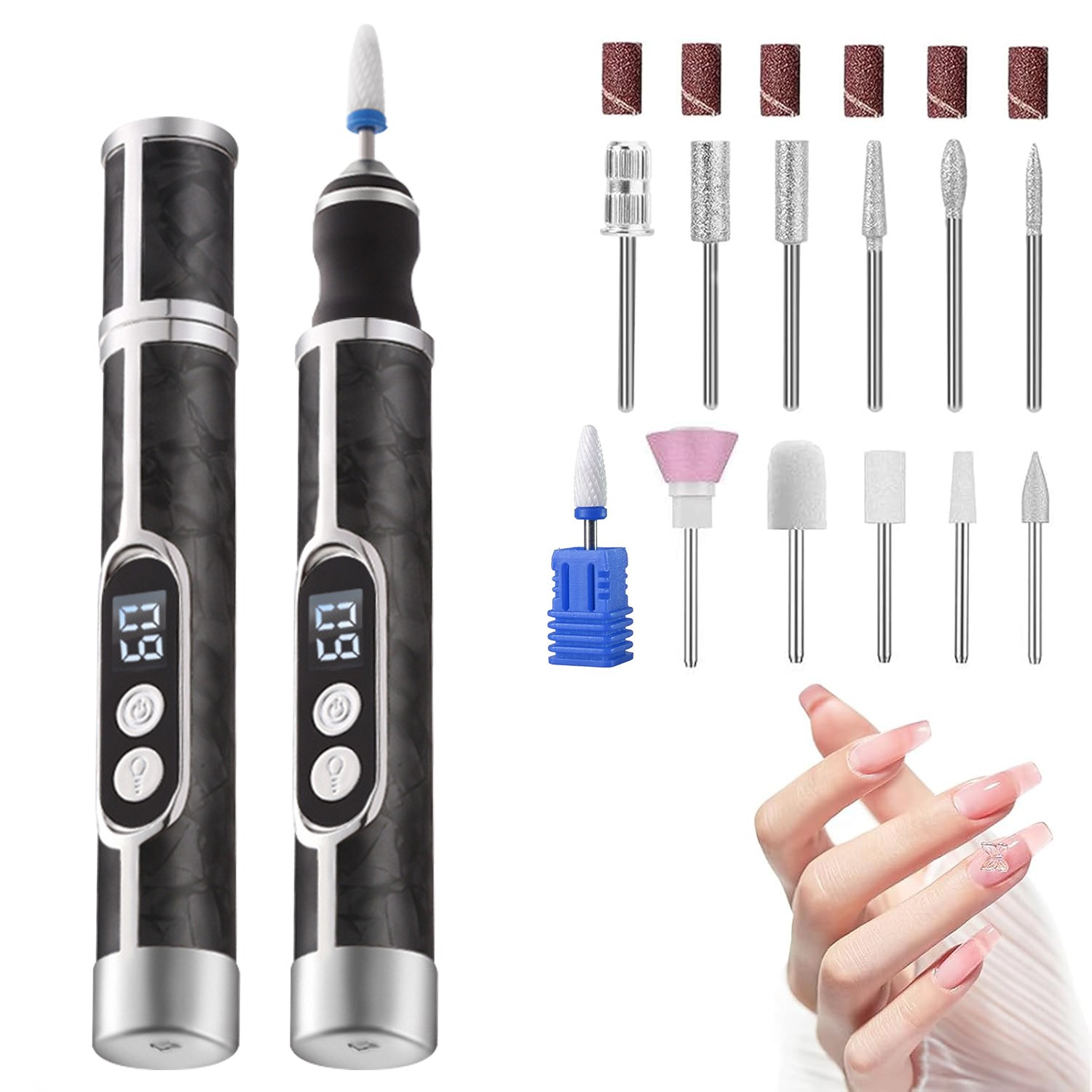 Kit Toe Nail Grinder Drill For Thick Toenail Set Manicure Pedicure Tool Electric