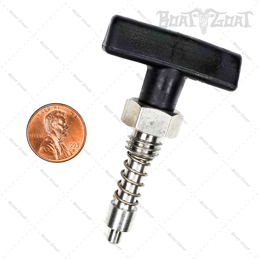 Cannon Downrigger Release Pin + Knob & Spring - Low Profile Swivel Mounting Base