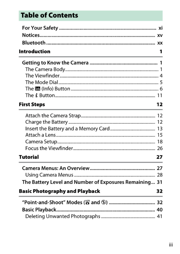 Nikon D3400 — User Reference Manual Guide — 1/2 Size, 5.5" x 8.5" Small Compact