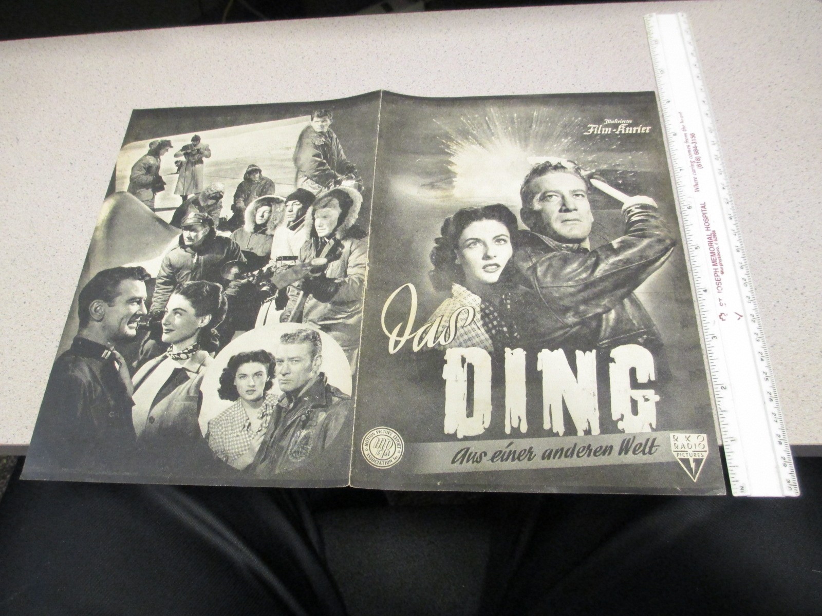 German Film-Kurier photoplay 1952 sci fi THE THING James Arness space monster