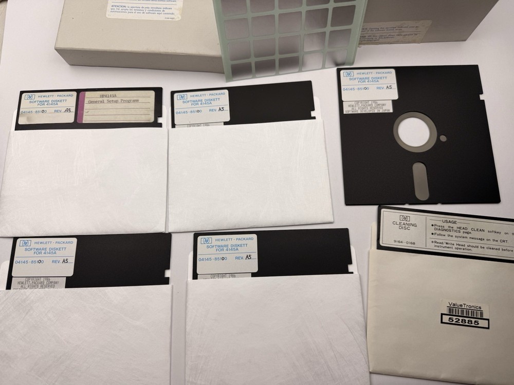 HP 4145A Semiconductor Parameter COME WITH HP 16058A TEST FIXTURE Whit Software
