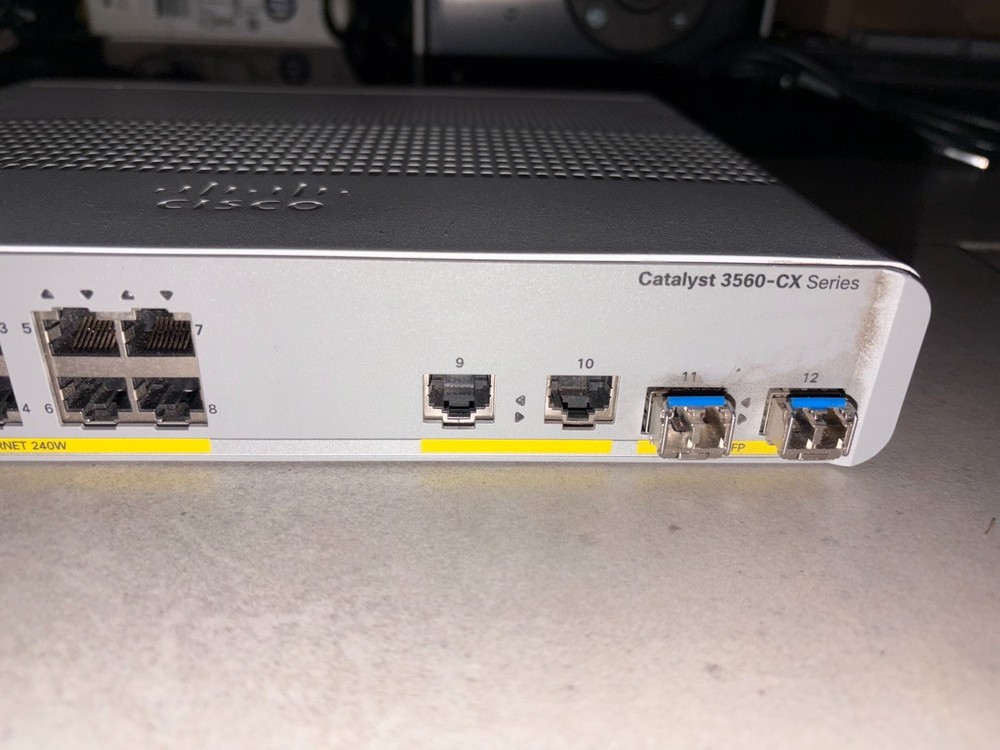 Cisco Catalyst (WS-C3560CX-8PC-S) 8 Ports Rack Mountable Ethernet Switch