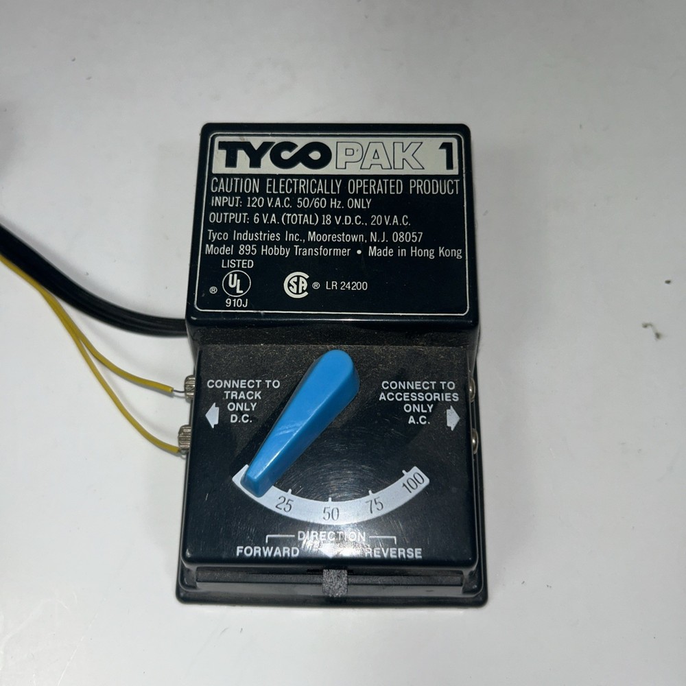 TYCO PAK 1 Model 895 Hobby Transformer Power Pack Train Controller
