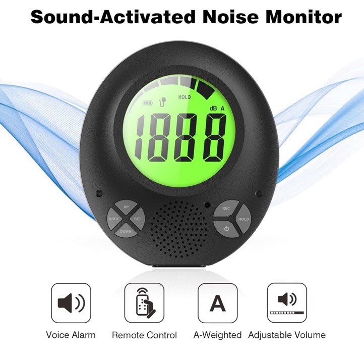 Digital Decibel Meter with DIY Voice Warning Function, Wall Hanging Sound Lev...