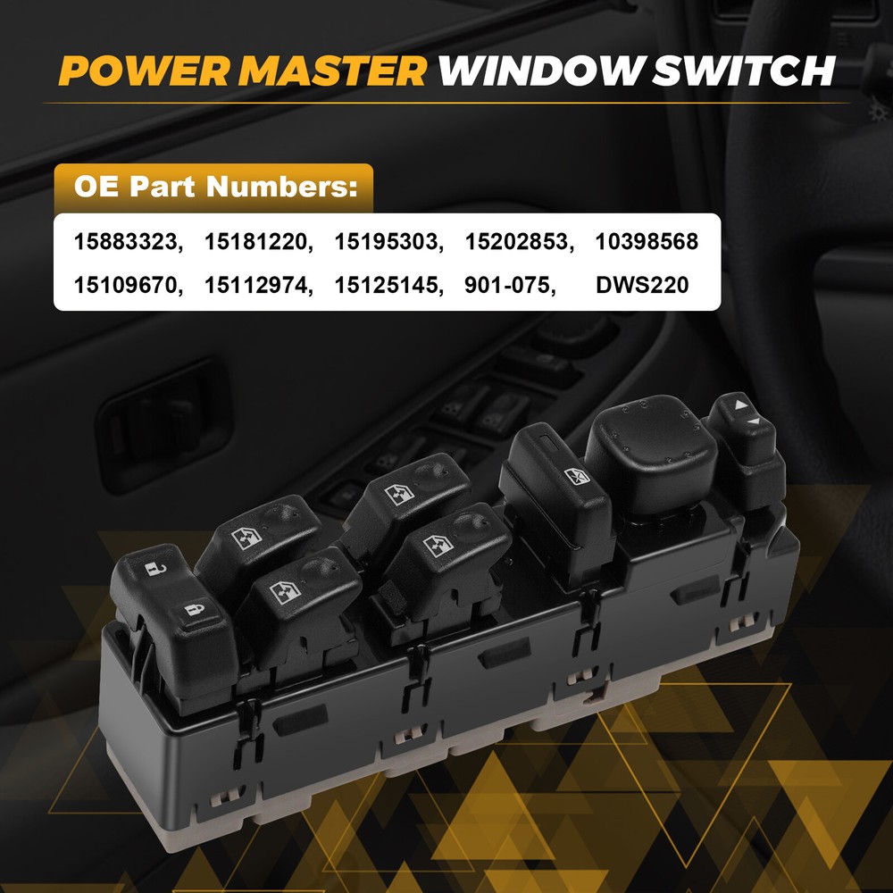 Front Driver Side Door Window Control Switch For 2003-2007 GMC Sierra 15883323