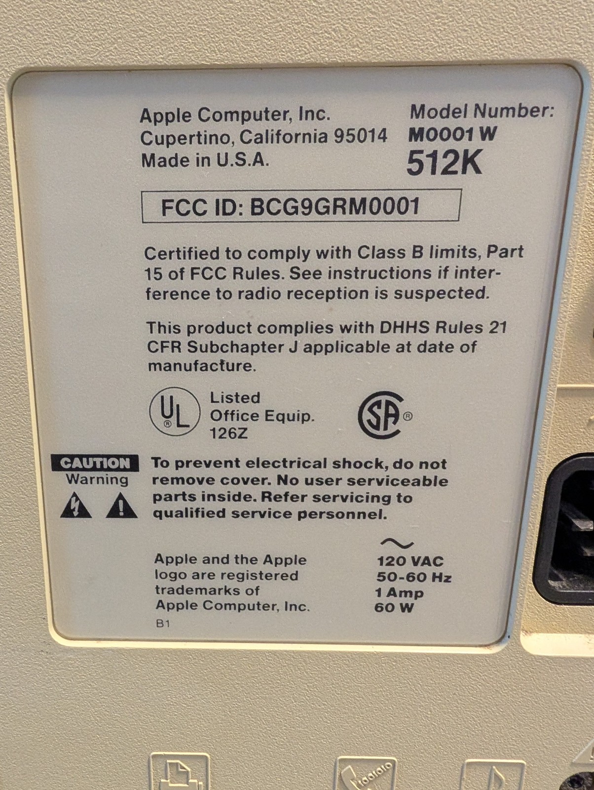 Apple Macintosh 512K - Tested and Refurbished