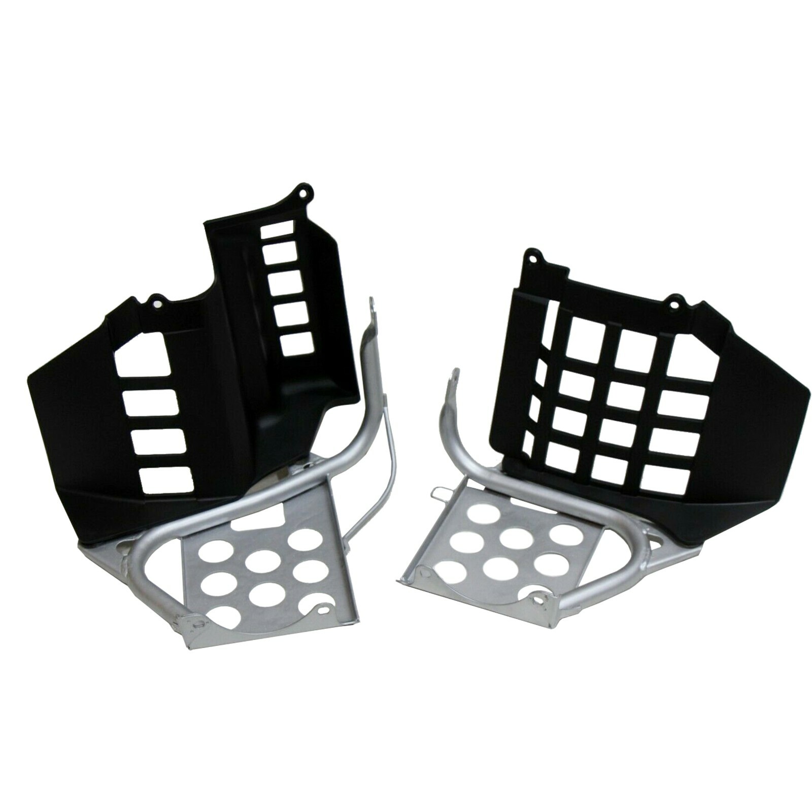 LH + RH  Heel Guard Footrest W/Black Nerf Bars For Yamaha Banshee 1987-2006