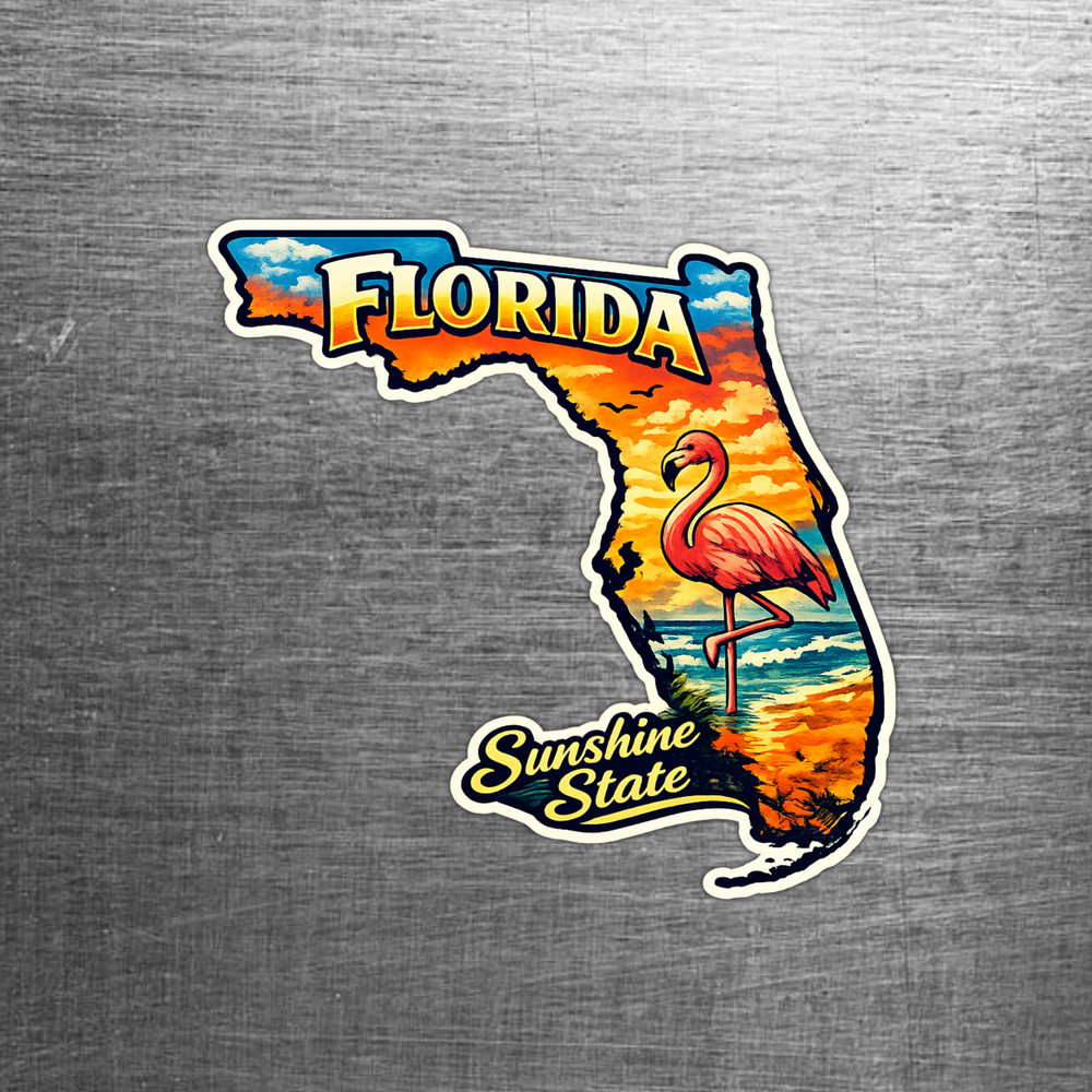 Florida Custom State Sticker "Sunshine State"
